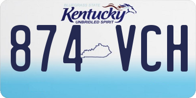 KY license plate 874VCH