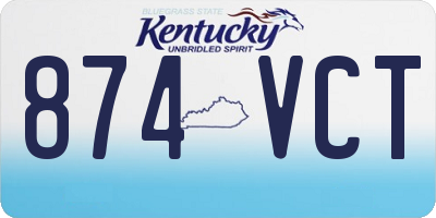 KY license plate 874VCT