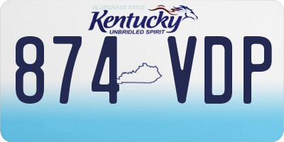 KY license plate 874VDP