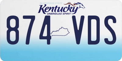 KY license plate 874VDS