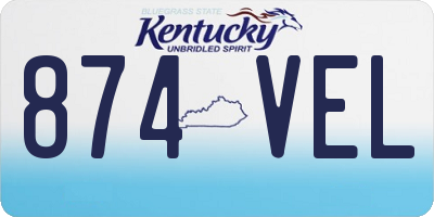 KY license plate 874VEL