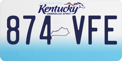 KY license plate 874VFE