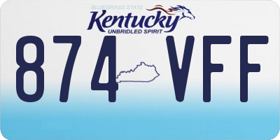 KY license plate 874VFF
