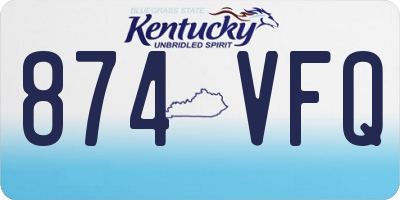 KY license plate 874VFQ