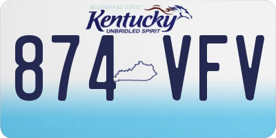 KY license plate 874VFV