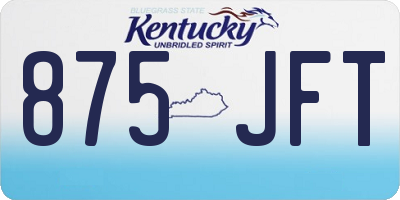 KY license plate 875JFT