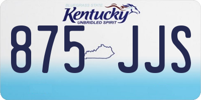 KY license plate 875JJS