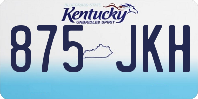 KY license plate 875JKH