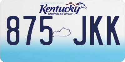 KY license plate 875JKK