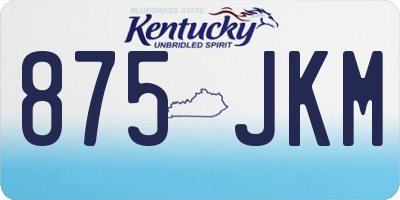 KY license plate 875JKM