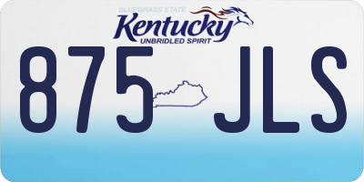 KY license plate 875JLS