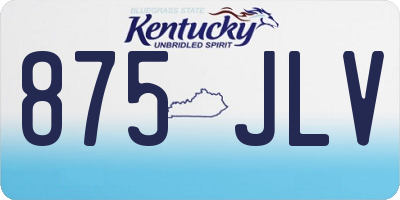 KY license plate 875JLV