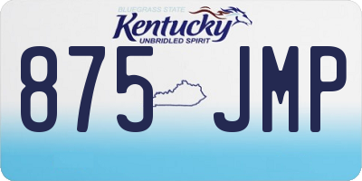 KY license plate 875JMP
