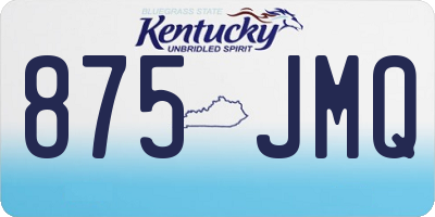 KY license plate 875JMQ