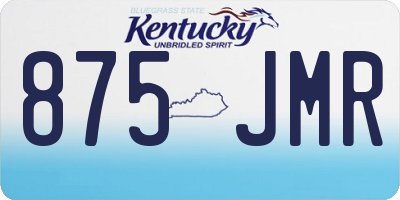 KY license plate 875JMR
