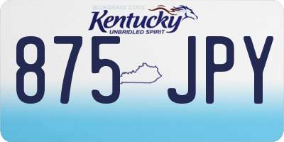 KY license plate 875JPY