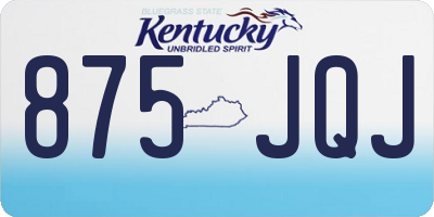 KY license plate 875JQJ