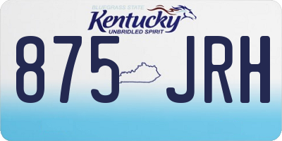 KY license plate 875JRH