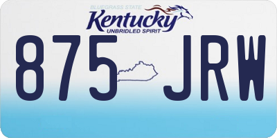 KY license plate 875JRW