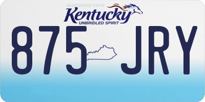 KY license plate 875JRY