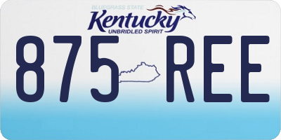 KY license plate 875REE