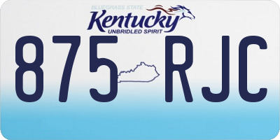 KY license plate 875RJC
