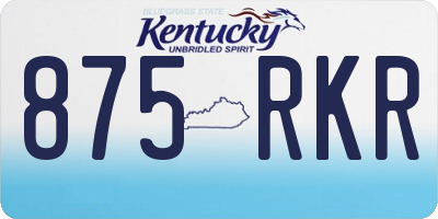 KY license plate 875RKR
