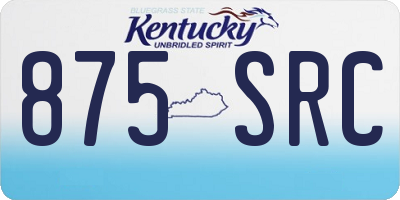 KY license plate 875SRC