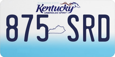 KY license plate 875SRD
