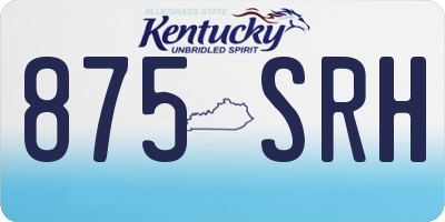 KY license plate 875SRH