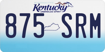 KY license plate 875SRM