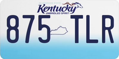KY license plate 875TLR