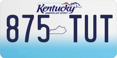 KY license plate 875TUT