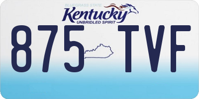 KY license plate 875TVF
