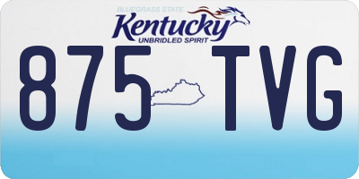 KY license plate 875TVG