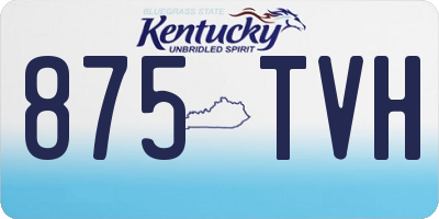 KY license plate 875TVH