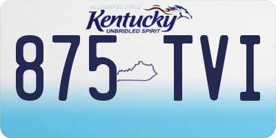KY license plate 875TVI