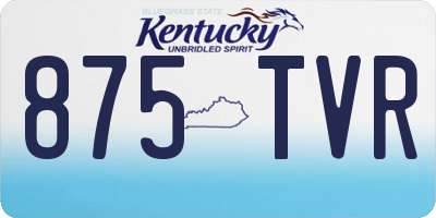 KY license plate 875TVR