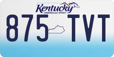 KY license plate 875TVT
