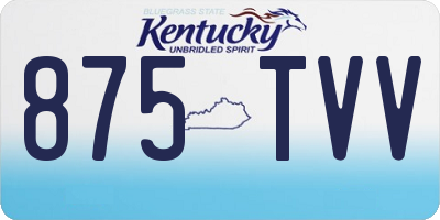 KY license plate 875TVV