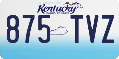 KY license plate 875TVZ