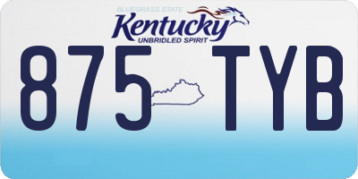 KY license plate 875TYB