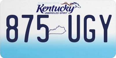 KY license plate 875UGY
