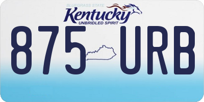 KY license plate 875URB