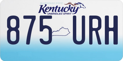 KY license plate 875URH
