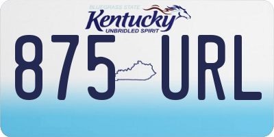 KY license plate 875URL