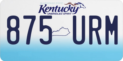KY license plate 875URM