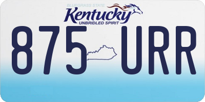 KY license plate 875URR