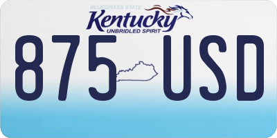 KY license plate 875USD
