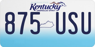 KY license plate 875USU